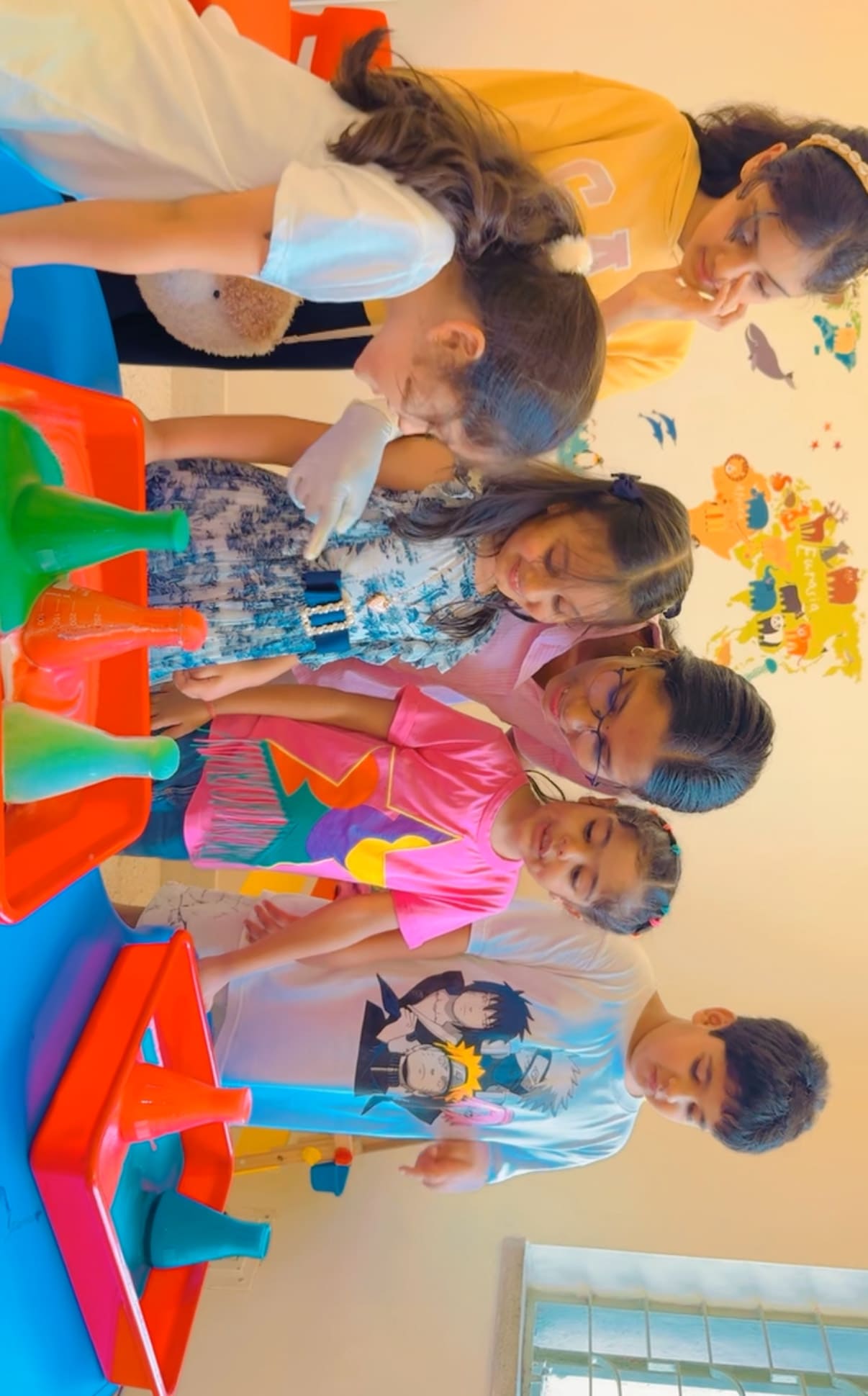 Colorful birthday science activity
