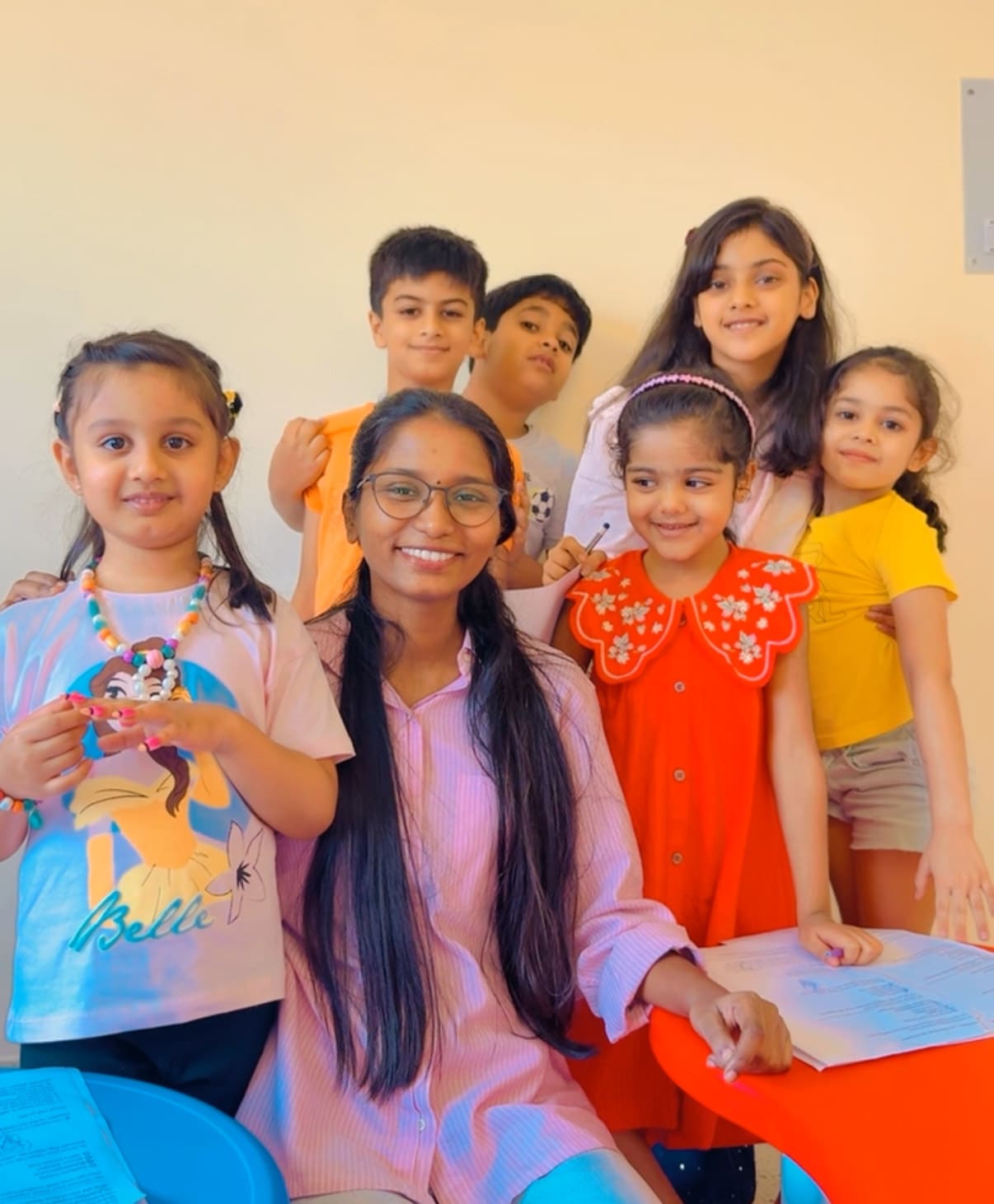 Young learners after an activity